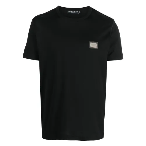 Dolce & Gabbana , Black T-shirts and Polos ,Black male, Sizes: