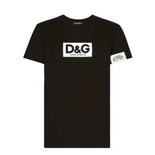 Dolce & Gabbana , Black T-Shirts and Polos by Dolce Gabbana ,Black male, Sizes: