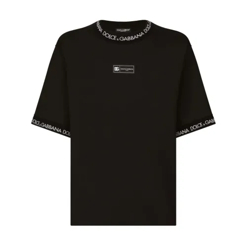Dolce & Gabbana , Black T-shirts and Polos by Dolce Gabbana ,Black male, Sizes: