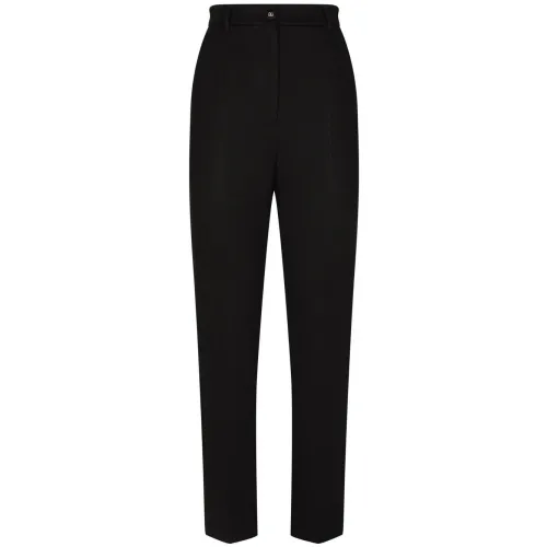 Dolce & Gabbana , Black Tailored Tapered Trousers ,Black female, Sizes: