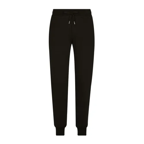 Dolce & Gabbana , Black Trousers Pantalone ,Black male, Sizes: