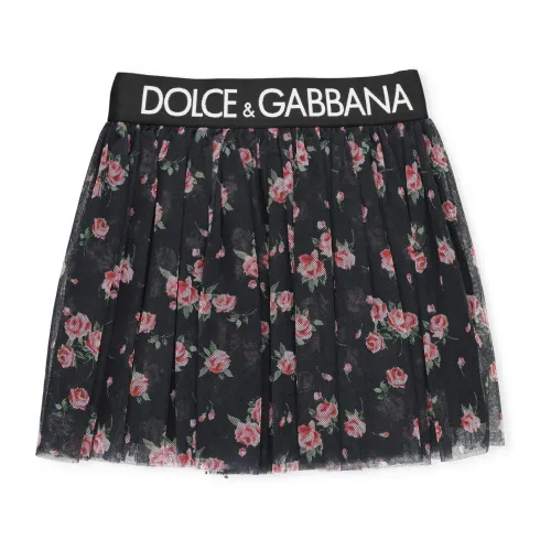 Dolce & Gabbana , Black Tulle Skirt for Girls ,Black female, Sizes: