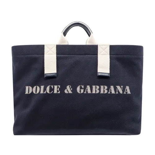 Dolce & Gabbana , Blue Canvas Shoulder Bag ,Blue male, Sizes: ONE SIZE