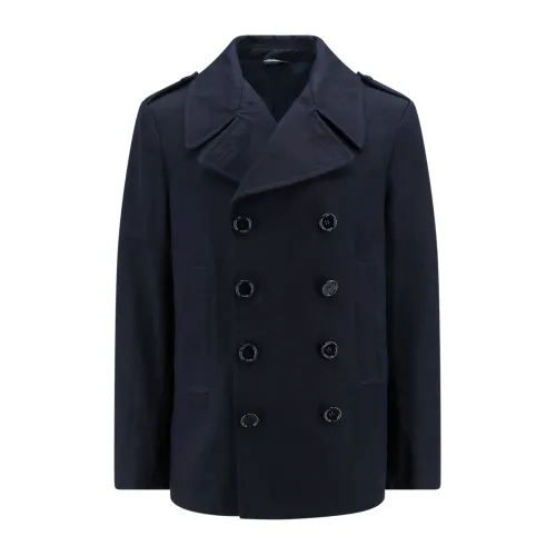 Dolce & Gabbana , Blue Double-Breasted Cotton Jacket ,Blue male, Sizes: