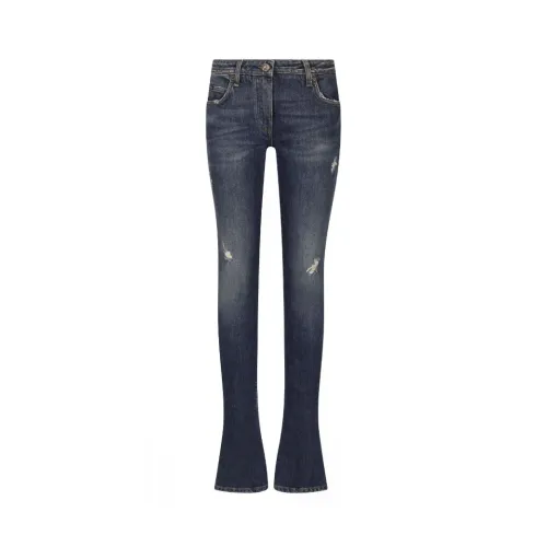 Dolce & Gabbana , Blue Slim-Cut Jeans with Ripped Detailing ,Blue female, Sizes: