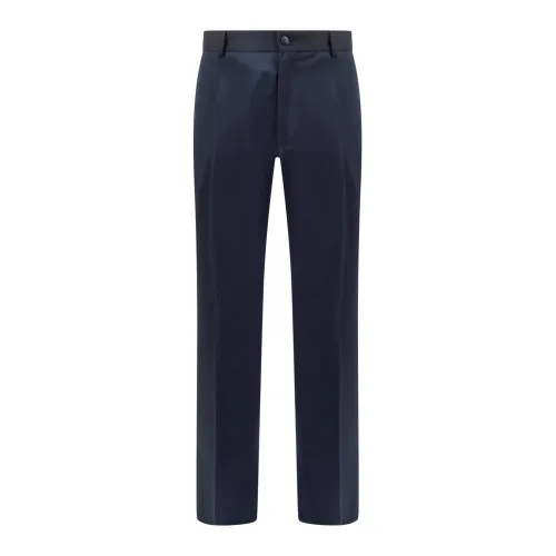 Dolce & Gabbana , Blue Ss23 Stretch Wool Trousers ,Blue male, Sizes: