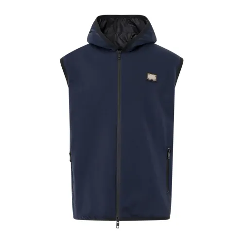 Dolce & Gabbana , Blue Ss24 Zip-Up Jacket ,Blue male, Sizes: