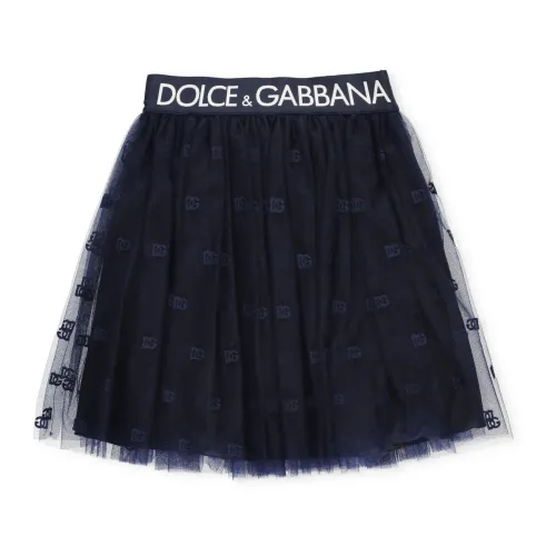 Dolce & Gabbana , Blue Tulle Skirt for Girls ,Blue female, Sizes: