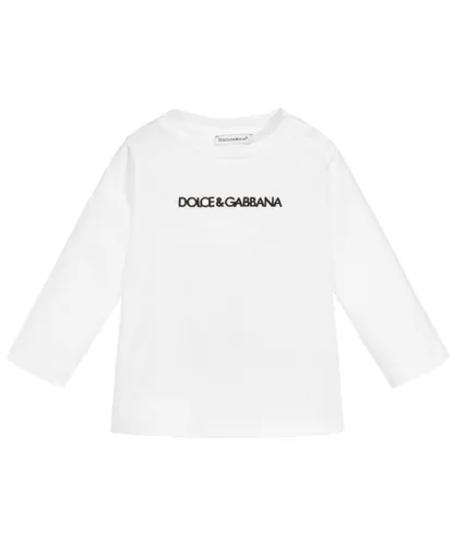 Dolce & Gabbana Boys Unisex Kids Cotton Logo T-Shirt White