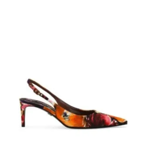 Dolce & Gabbana , Brocade Leather Slingback Pumps ,Multicolor female, Sizes: