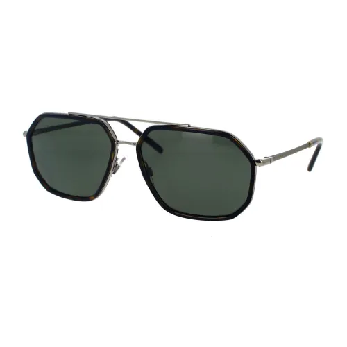 Dolce & Gabbana , Bronze Frame Polarized Sunglasses with Green Lenses ,Brown unisex, Sizes: