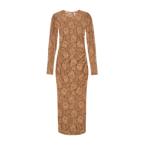 Dolce & Gabbana , Brown Dress Aw23 - Elegant and High-Quality Women`s Clothing ,Brown female, Sizes: