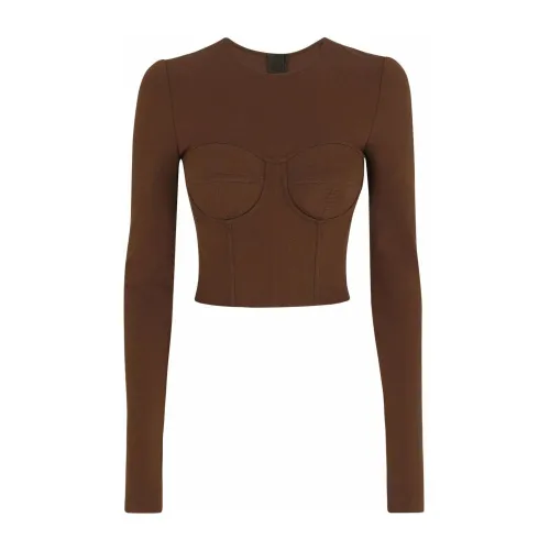 Dolce & Gabbana , Brown Ss22 Top - F751Vtfugkfm0023 ,Brown female, Sizes: