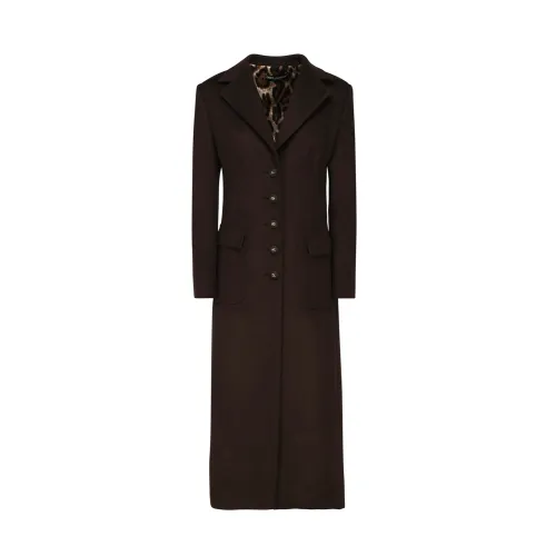 Dolce & Gabbana , Brown Wool Cashmere Coat ,Brown female, Sizes: