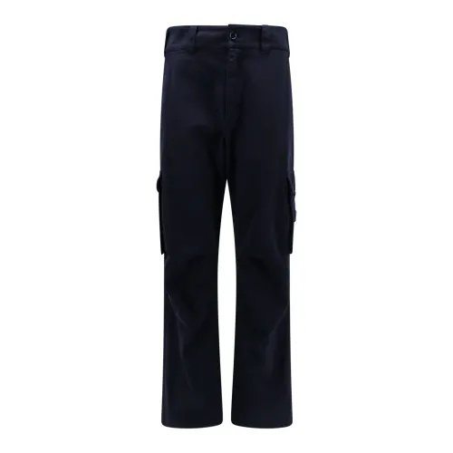 Dolce & Gabbana , Cargo Trouser with Metal Logo Patch ,Blue male, Sizes: