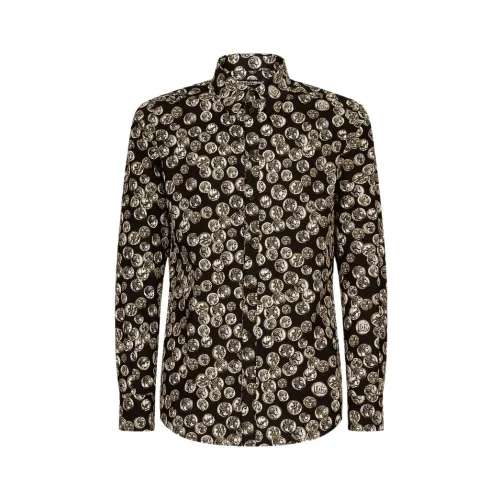 Dolce & Gabbana , Casual Shirt ,Brown male, Sizes: