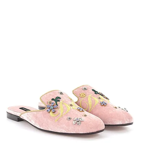 Dolce & Gabbana , Chic Leather Clogs for Fashion-Forward Women ,Pink female, Sizes: