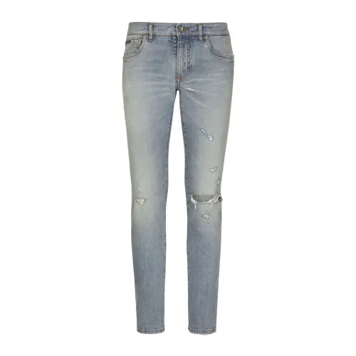Dolce & Gabbana , Clear Blue Jogger Felpa Essential Jeans ,Blue male, Sizes: