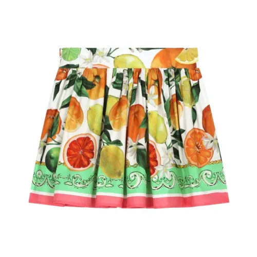 Dolce & Gabbana , Colorful Lemon Orange Print Mini Skirt ,Multicolor female, Sizes: