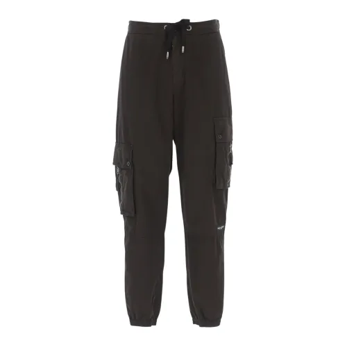 Dolce & Gabbana , Cotton Trousers with Drawstring Waist ,Black male, Sizes:
