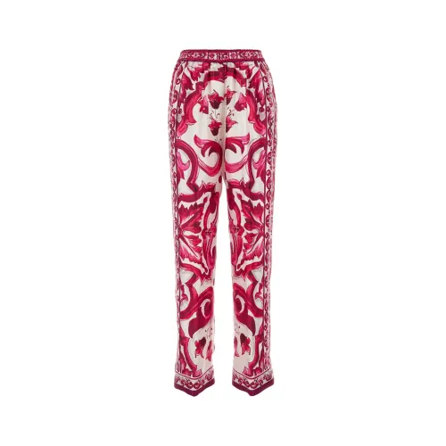 Dolce & Gabbana , Cozy Printed Twill Pants ,Multicolor female, Sizes: