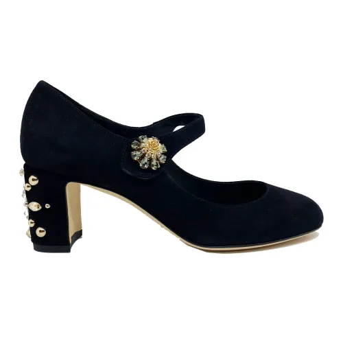 Dolce & Gabbana , Crystal Mary Jane Pumps ,Black female, Sizes: