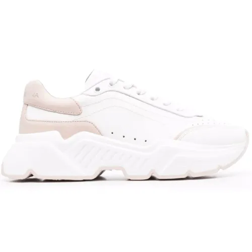 Dolce & Gabbana , Daymaster Leather Sneakers ,White female, Sizes: