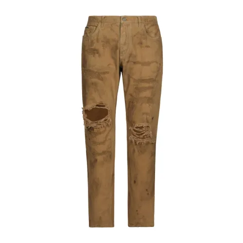 Dolce & Gabbana , Designer Denim Jeans ,Brown male, Sizes: