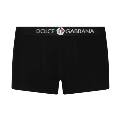 Dolce & Gabbana , DG Crest Boxer Shorts ,Black male, Sizes: