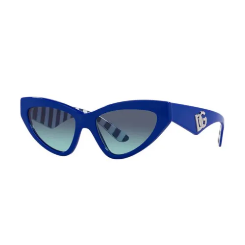 Dolce & Gabbana , DG CrossedLarge Sunglasses ,Blue female, Sizes: