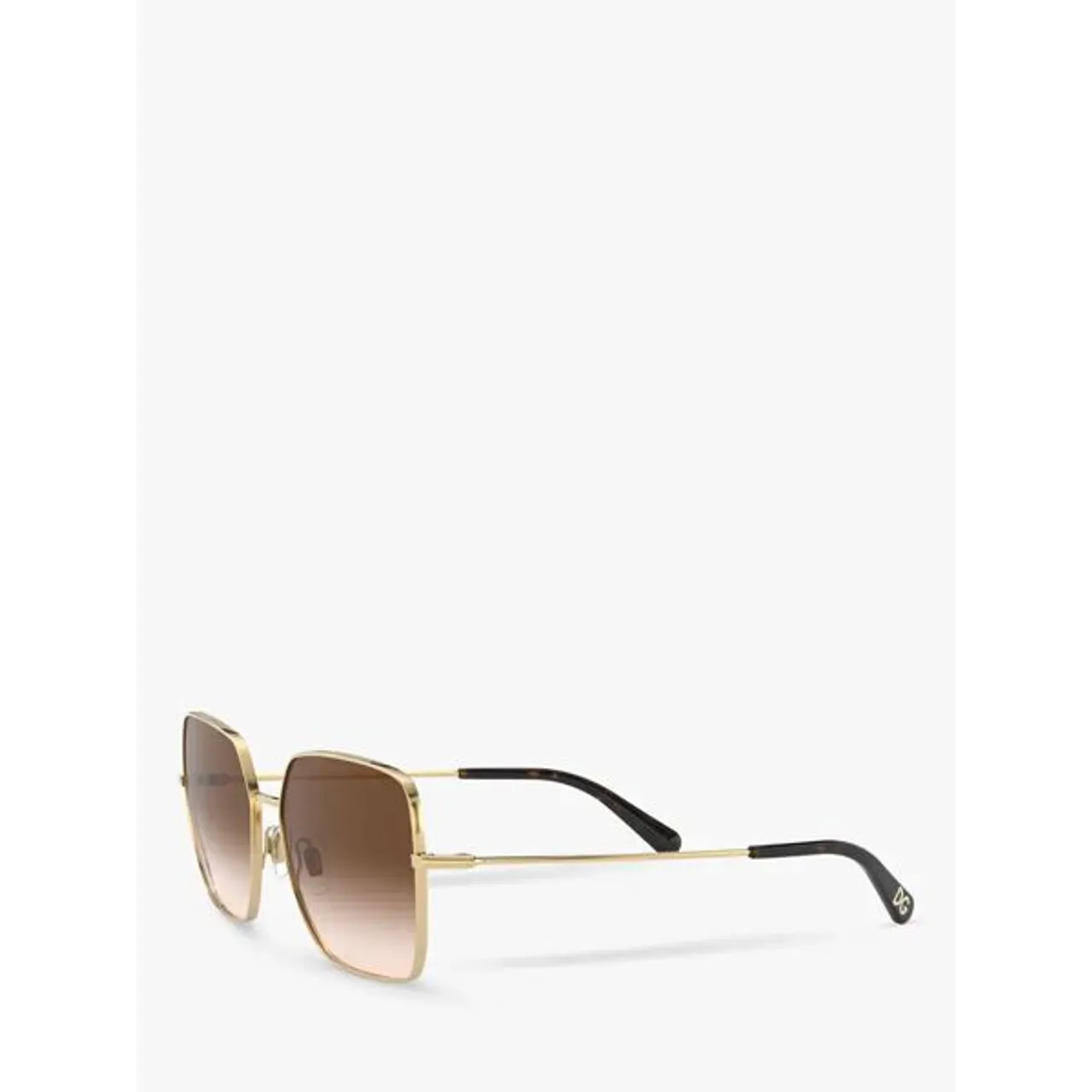 Dolce & Gabbana DG2242 Women's Square Sunglasses - Gold/Brown Gradient - Female