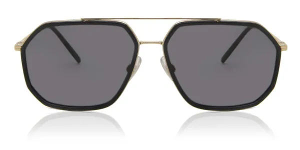 Dolce & Gabbana DG2285 Polarized 02/81 Men's Sunglasses Black Size 60
