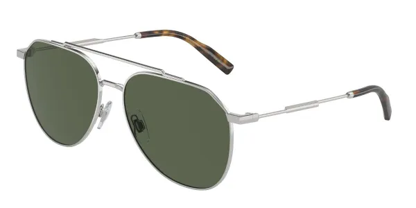 Dolce & Gabbana DG2296 Asian Fit Polarized 05/9A Men's Sunglasses Silver Size 58