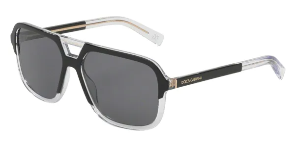 Dolce & Gabbana DG4354F Asian Fit Polarized 501/81 Men's Sunglasses Black Size 58