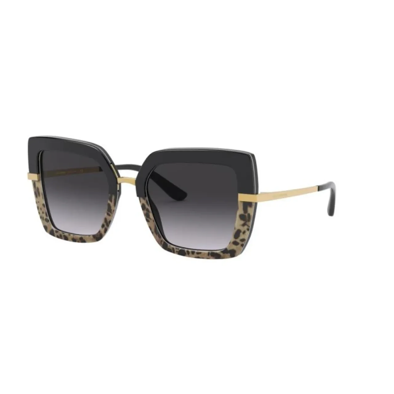 Dolce & Gabbana , Dg4373 32448G 52 Sunglasses - Women`s Square Multicolor Frame ,Black female, Sizes: