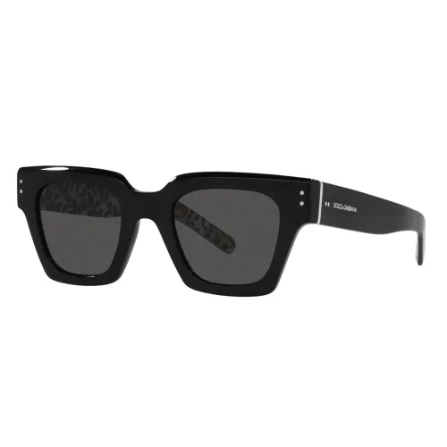 Dolce & Gabbana , Dg4413 Sunglasses - Black Frame, Dark Grey Lenses ,Black female, Sizes: