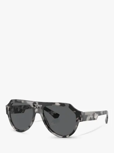 Dolce & Gabbana DG4466 Unisex Aviator Sunglasses, Havana Grey - Havana Grey - Male