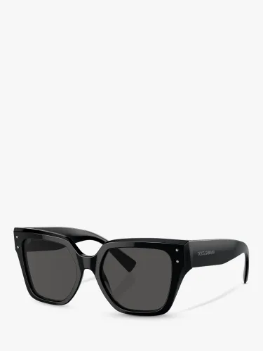 Dolce & Gabbana DG4471 Women's Rectangular Sunglasses, Black - Black - Female