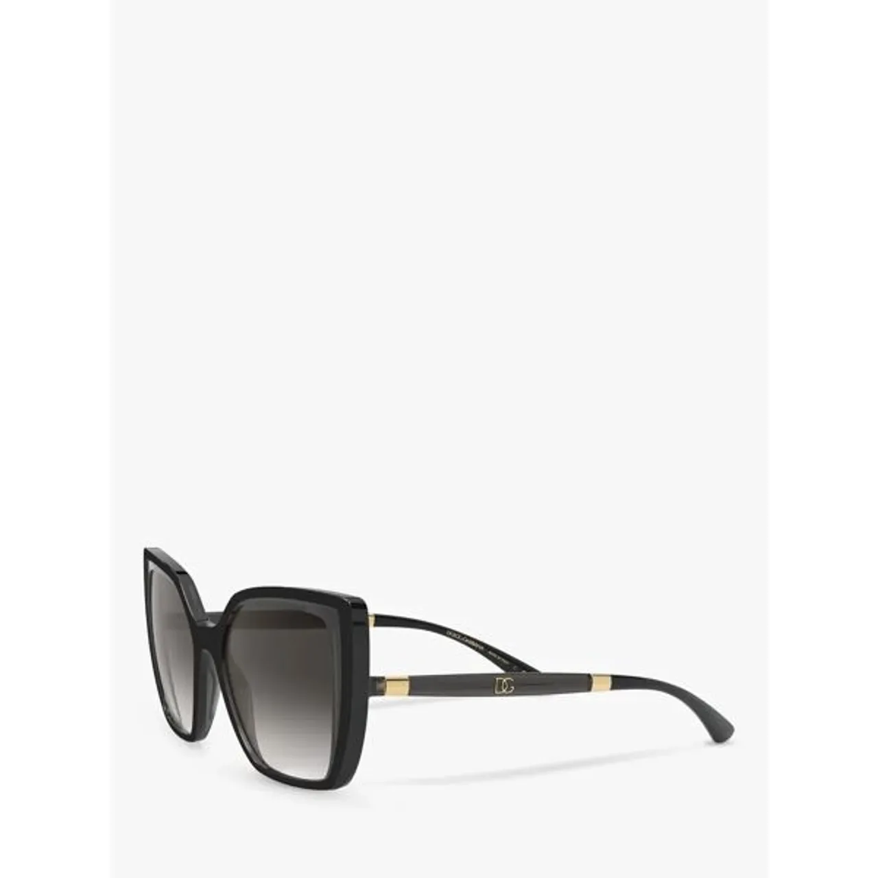 Dolce & Gabbana DG6138 Women's Butterfly Sunglasses - Black/Grey Gradient - Female