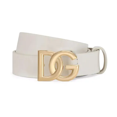 Dolce & Gabbana , Dolce ; Gabbana cintura bianca di vernice in pelle|White patent leather Dolce Gabbana belt ,White female, Sizes: