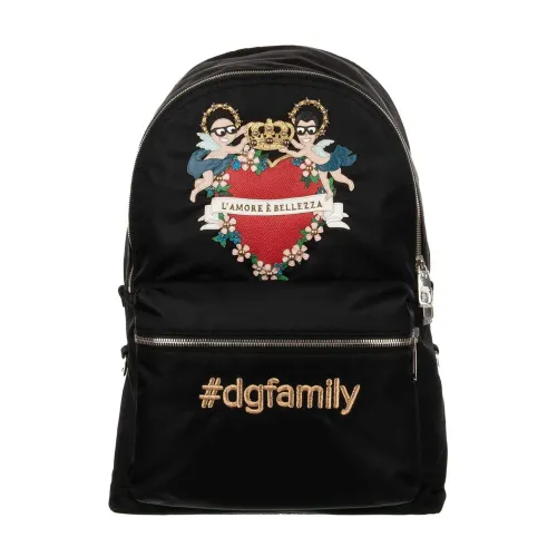 Dolce & Gabbana , Dolce & Gabbana Family Patch Backpack ,Multicolor female, Sizes: ONE SIZE