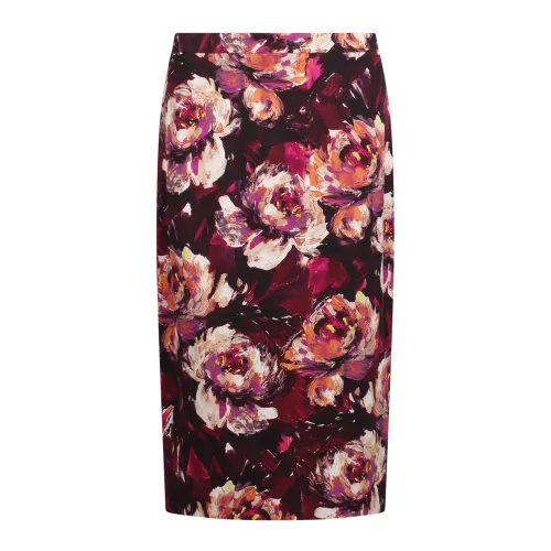 Dolce & Gabbana , Dolce & Gabbana Straight skirt with flower print ,Multicolor female, Sizes: