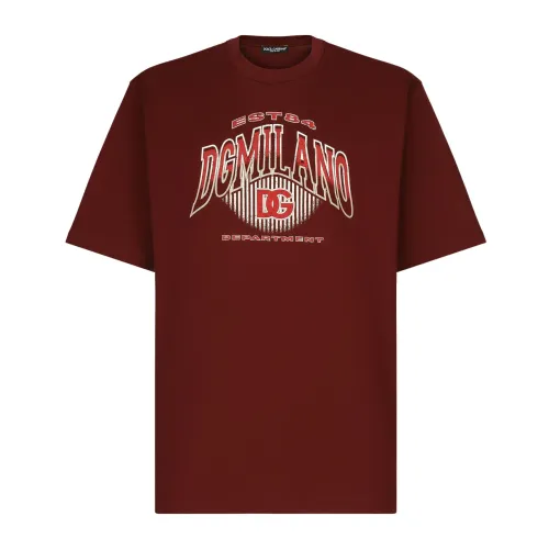 Dolce & Gabbana , Dolce Gabbana T-shirts and Polos Bordeaux ,Red male, Sizes: