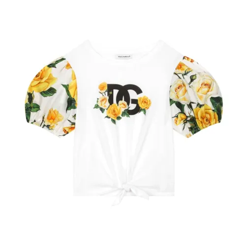 Dolce & Gabbana , Dolce & Gabbana T-shirts and Polos MultiColour ,White female, Sizes: