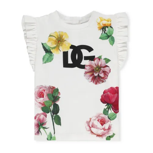 Dolce & Gabbana , Dolce & Gabbana T-shirts and Polos White ,Multicolor female, Sizes: