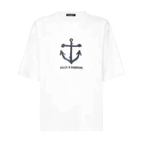 Dolce & Gabbana , Dolce & Gabbana T-shirts and Polos White ,White male, Sizes: