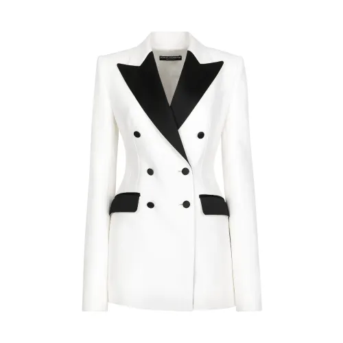 Dolce & Gabbana , double-breasted blazer white ,White female, Sizes: