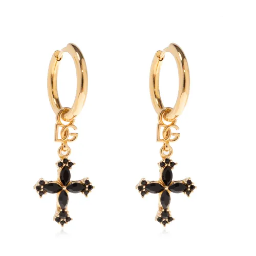 Dolce & Gabbana , Earrings with charms ,Yellow female, Sizes: ONE SIZE