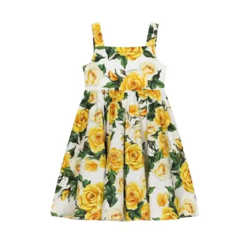 Dolce & Gabbana , Elegant Dresses Collection ,Yellow female, Sizes: