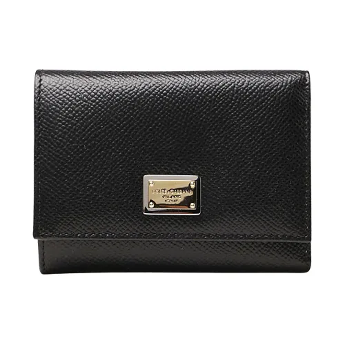 Dolce & Gabbana , Elegant Leather Wallet and Card Holder Set ,Black female, Sizes: ONE SIZE
